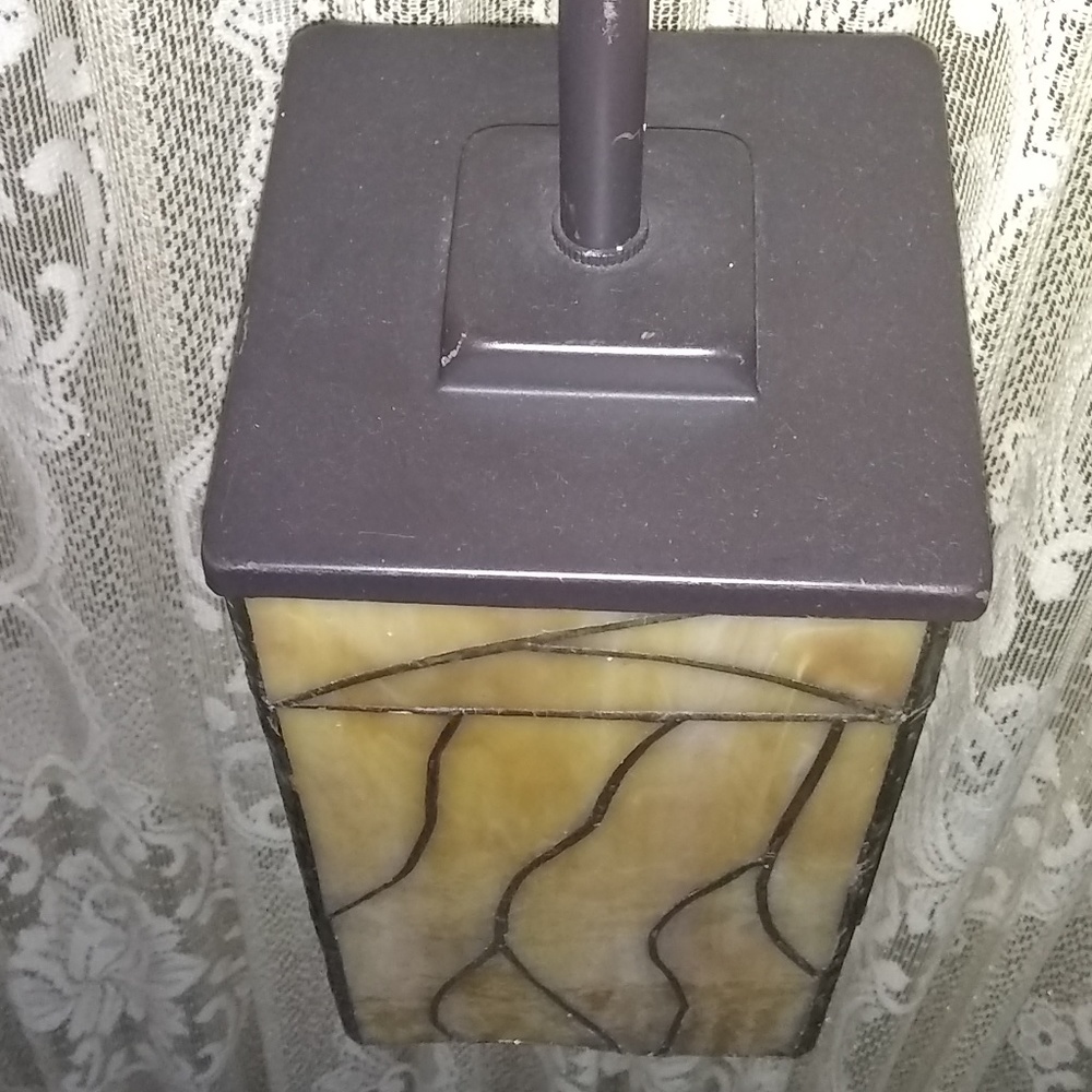 # 2 TIFFANY STYLE HANGING STAINED GLASS LIGHT....